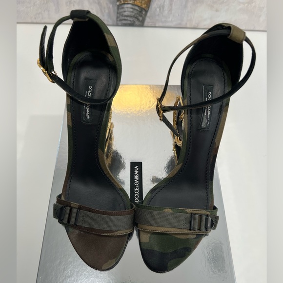 DOLCE AND GABBANA Baroque DG sandals in camouflage patchwork EU:38 - Picture 4 of 12